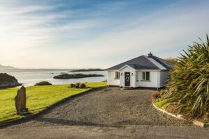 The exterior of An Tearmann, a home for sale in Donegall.
